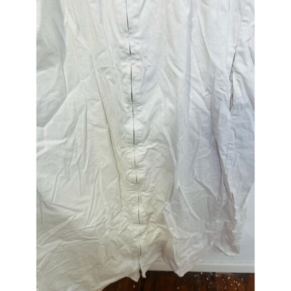 AREA STARS White Cotton Waist Cinching Sleeveless Jean A-Line Dress Size Large - Picture 14 of 14